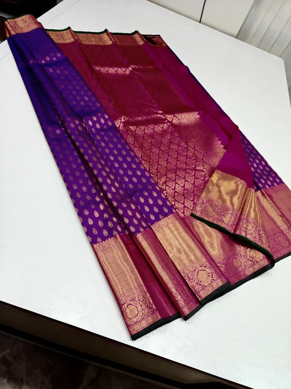 Rich Purple Kanchipuram Silk Saree